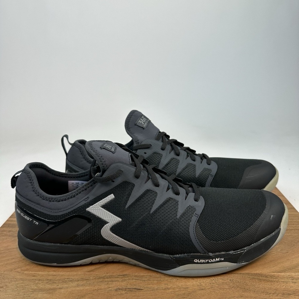 New Mens 361 Degrees Quest‎ TR Training Black Athletic Sneakers Shoes Sz 14 M